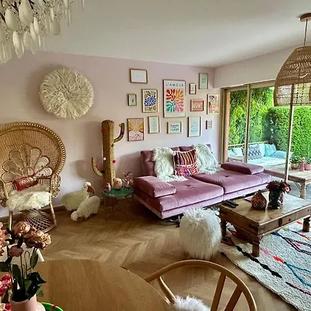 아파트 Superbe 3p Boheme, Juan Les Pins, Jardin, 900m De La *